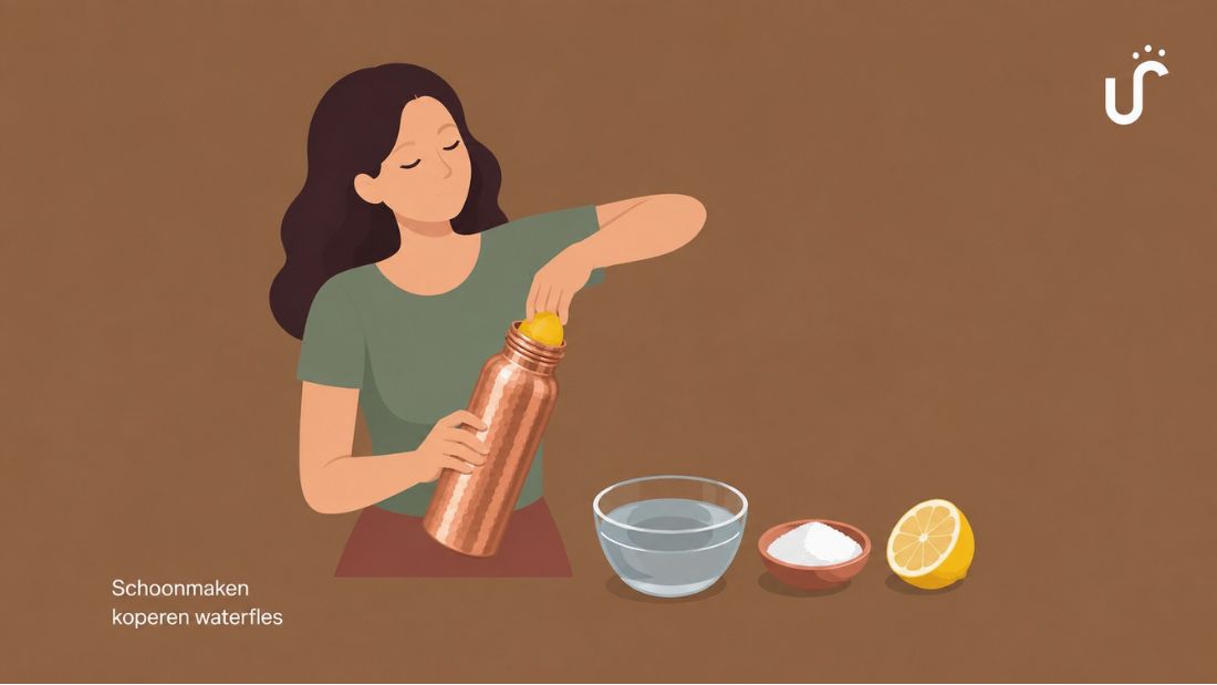 Instructie koperen drinkfles schoonmaken 