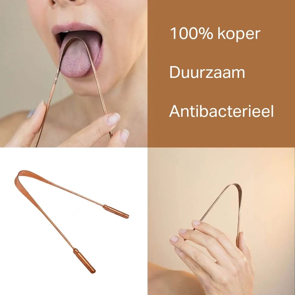 Koperen tongschraper